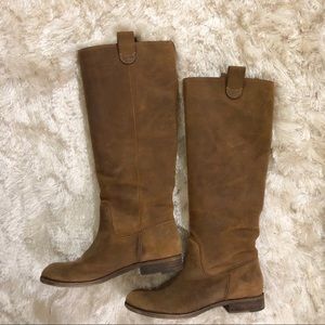Michael Kors brushed leather riding boots